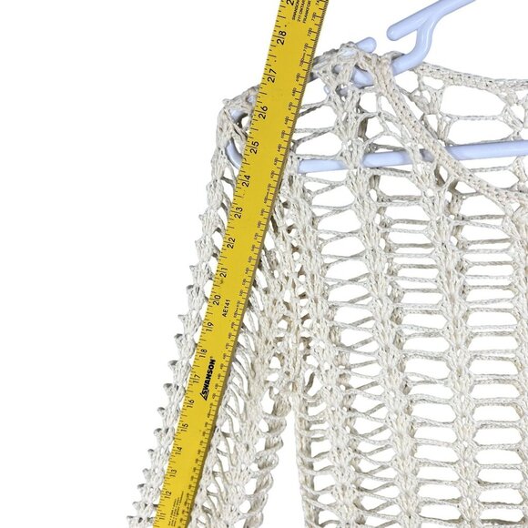 Superdown Med Miranda Crochet Mini Dress Open-Knit Bell Sleeves Beachy Vacation - Picture 10 of 16